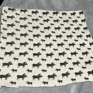 Organic cotton moose baby blanket